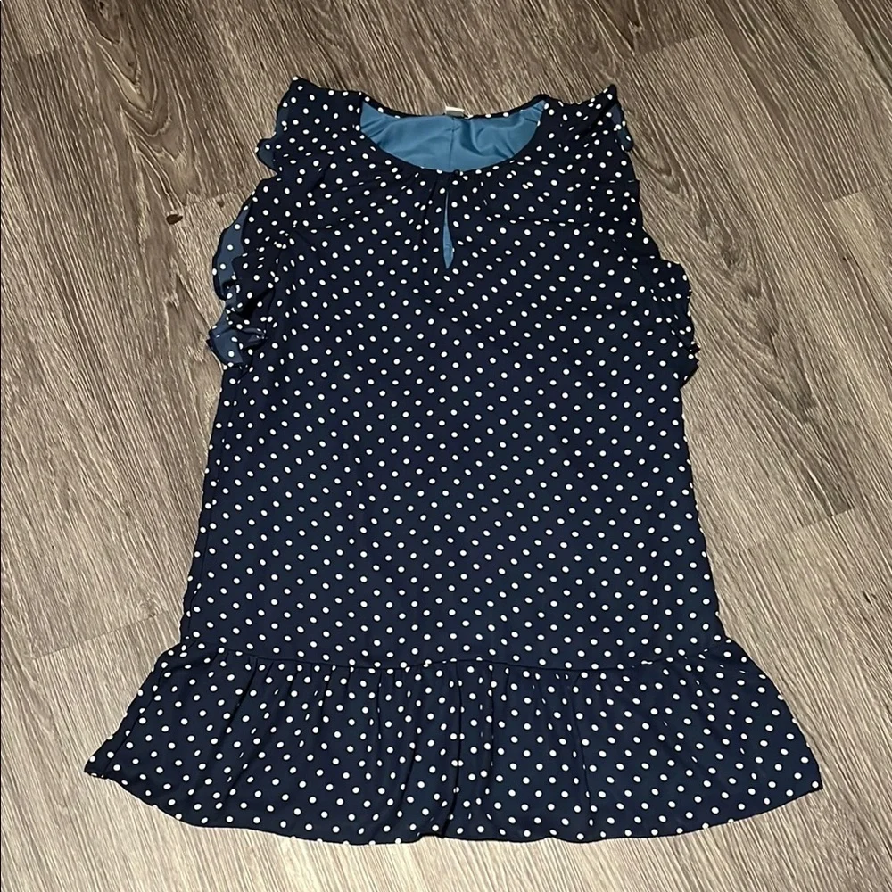 J. Crew Blue and White Tiered Ruffle Midi Dress